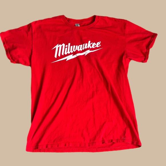 RED MILWAKEE TOOL TEE (SIZE L) - Picture 1 of 4